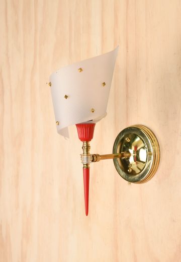 Plastic Swirl Shaded One Light Wall Sconce
