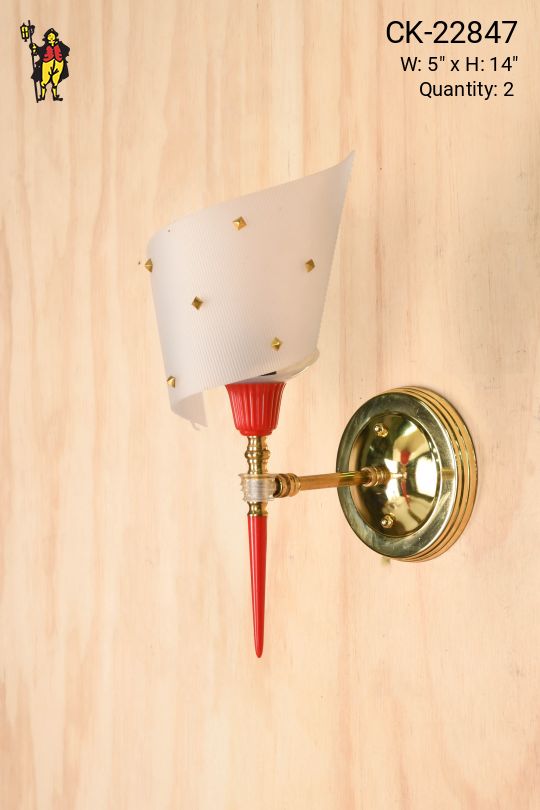Plastic Swirl Shaded One Light Wall Sconce