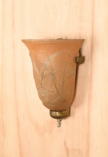 Orange Molded Glass Pocket Sconce