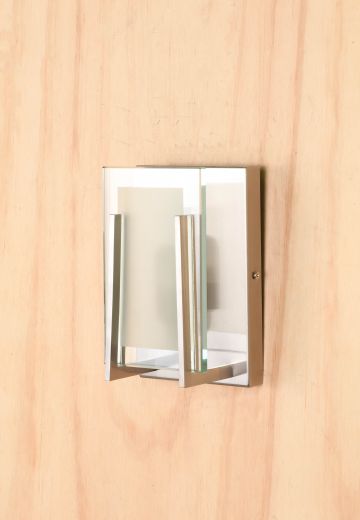 Small Nickel & Glass Wall Sconce