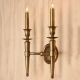 Antique Brass Two Candle Traditional Wall Sconce #0