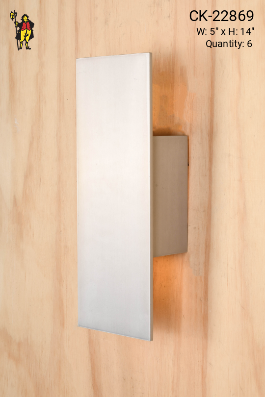 Modern Nickel Reflector Up-Down Wall Sconce