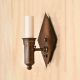 Deco Triangular Backplate Single Candle Wall Sconce #0
