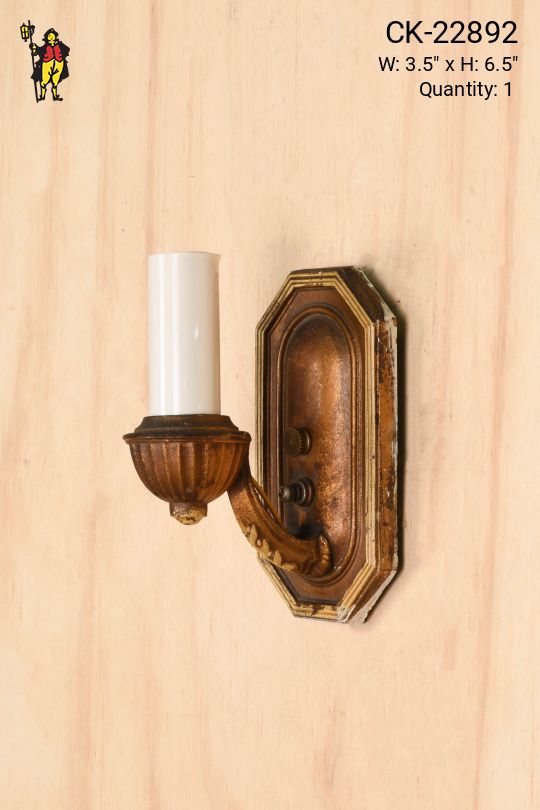 Simple Single Candle Wall Sconce