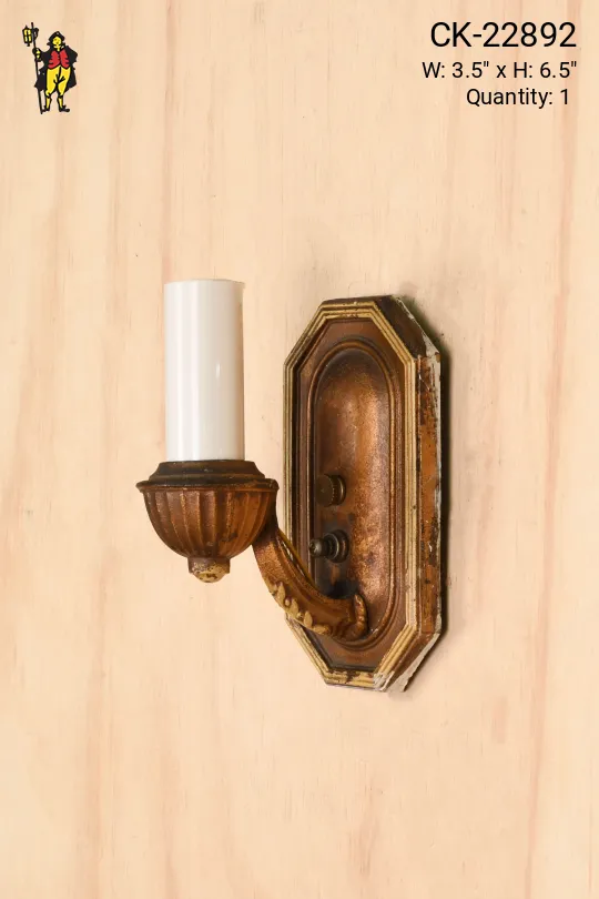 Simple Single Candle Wall Sconce