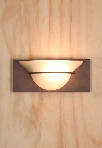 Bronze & Glass Pocket Wall Sconce
