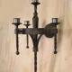 Non-Electric Distressed Gothic Wrought Iron Wall Candle Holder #0