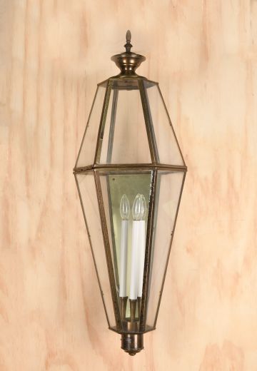 Ten Panel Oversize Glass Wall Lantern