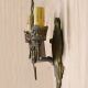 Two Candle Gothic Brass & Mica Wall Sconce #0