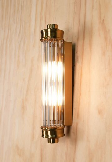 Art Deco Glass Rod Wall Sconce