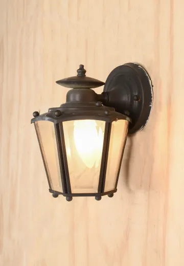 Small Black Lantern Wall Sconce