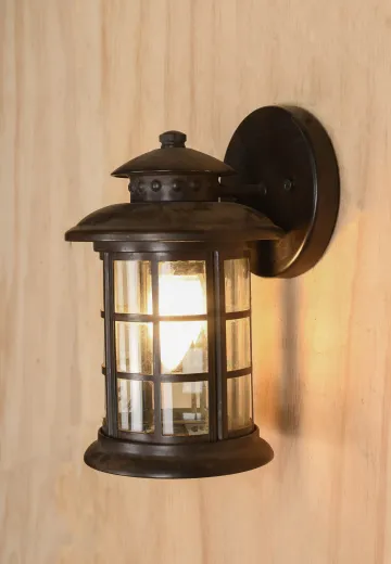 Black Exterior Lantern Wall Sconce