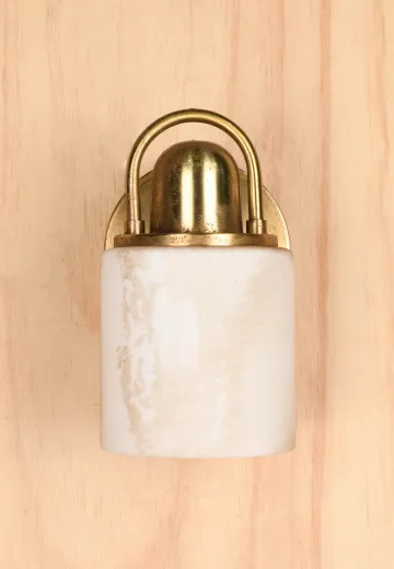 Distressed Glass Shaded Down Light Wall Sconce