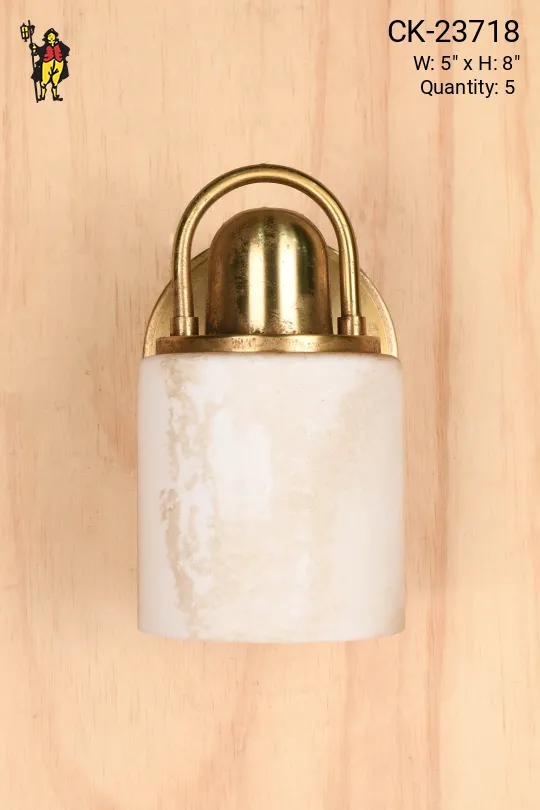 Distressed Glass Shaded Down Light Wall Sconce