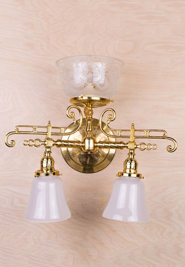 Three Light Combo Oil Style Electrified Wall Sconce