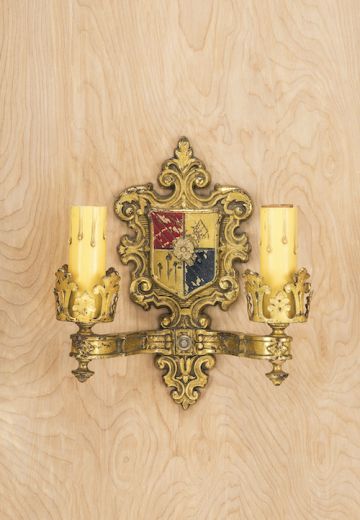 Medieval Two Candle Wall Sconce