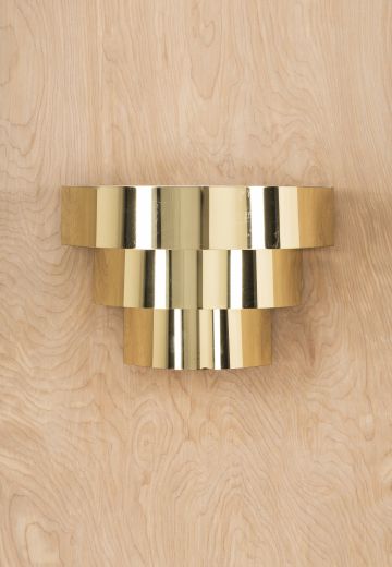 Polished Brass Three Ring Wall Sconce