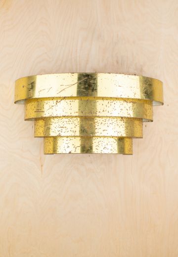 Polished Brass Four Ring Wall Sconce