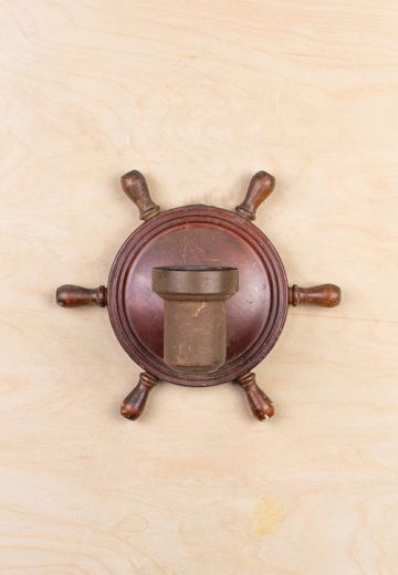 Nautical Wooden Wall Sconce