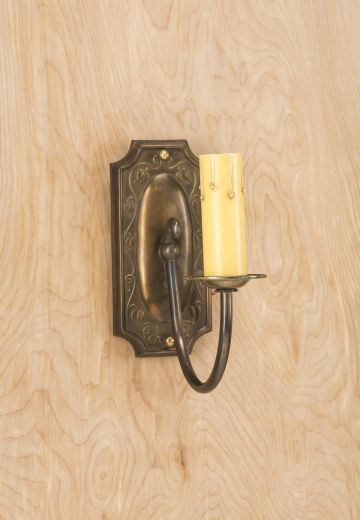 One Light Bronze Wall Sconce