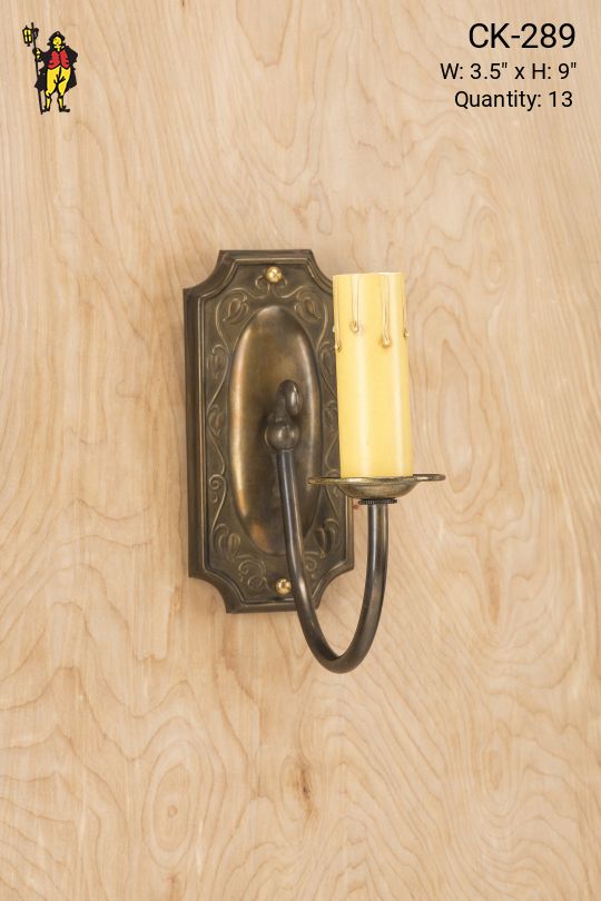 One Light Bronze Wall Sconce