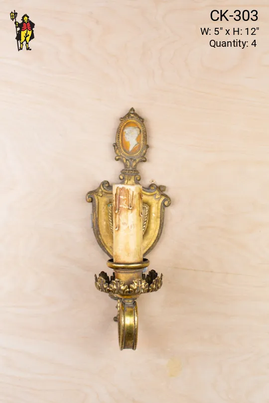 Medieval Single Candle Wall Sconce