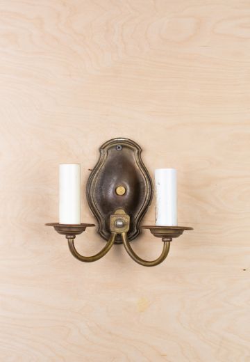 Two Candle Bronze Wall Sconce