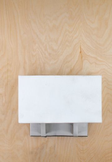 Contemporary Wall Sconce w/White Shade