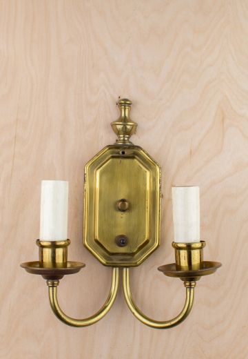 Two Candle Mid-Century Wall Sconce