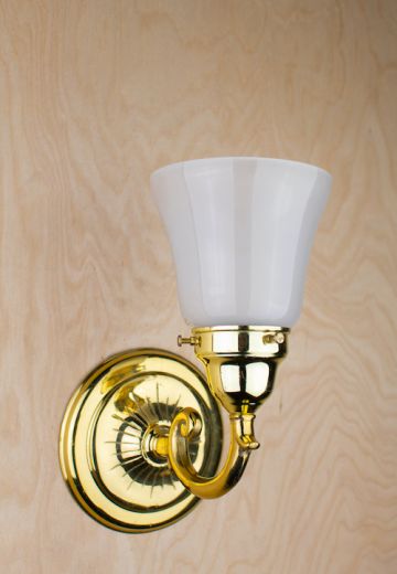 Polished Brass One Light Wall Sconce