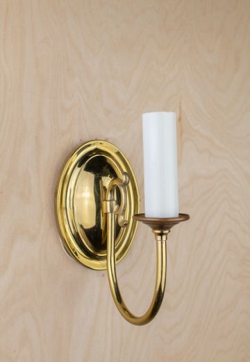 Single Candle Curved Arm Wall Sconce