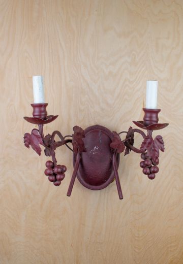 Two Candle Grape Wall Sconce
