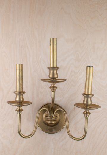 Three Candle Mid-Century Wall Sconce