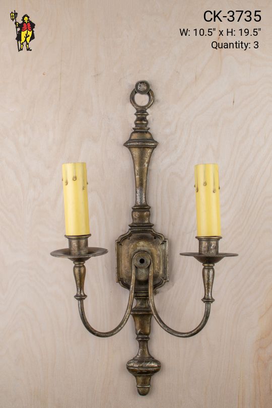Tall Two Candle Wall Sconce