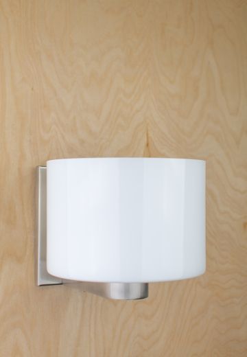 Round Frosted Glass Shaded Wall Sconce