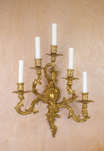 Large Five Candle Wall Sconce