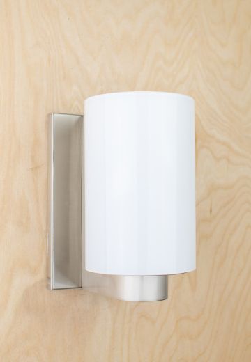 Single Candle Cylinder Globe Shaded Wall Sconce