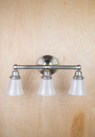 Three Light Wall Sconce w/Frosted Glass Shade