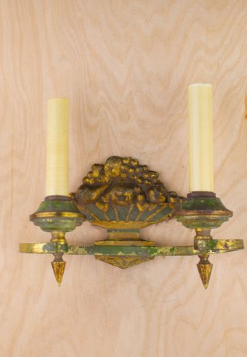 Two Candle Distressed Wall Sconce