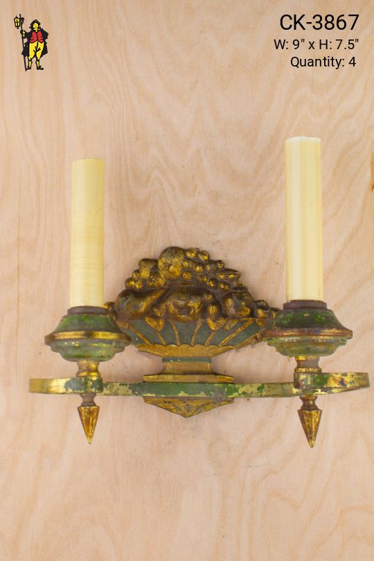 Two Candle Distressed Wall Sconce