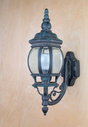 Distressed Outdoor Lantern Wall Sconce