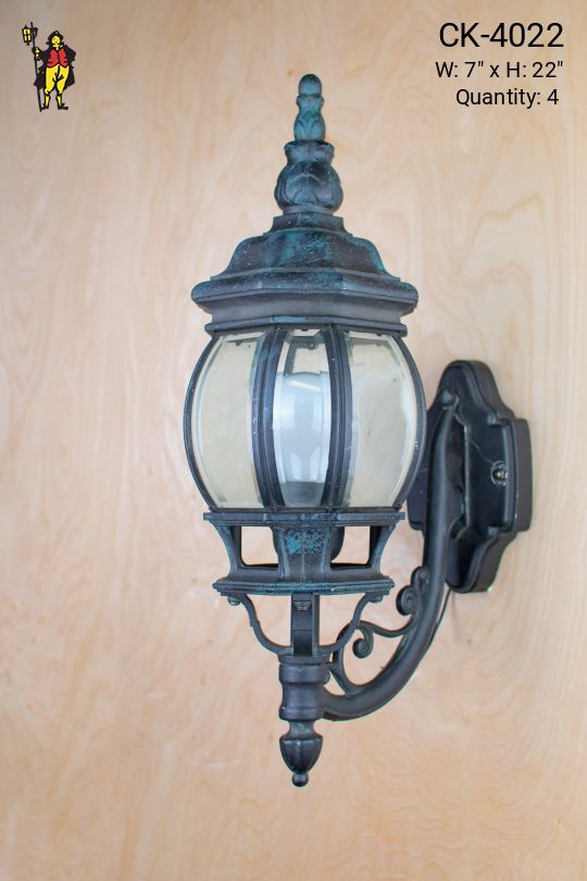 Distressed Outdoor Lantern Wall Sconce