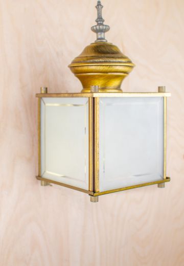 Brass Lantern Wall Sconce
