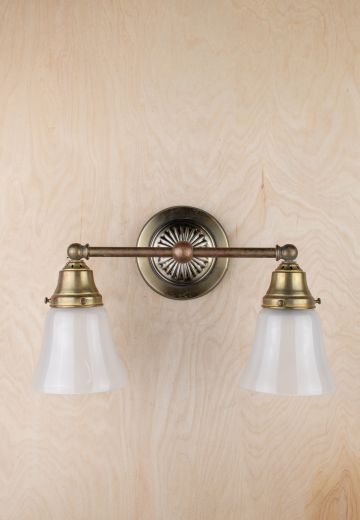 Straight Arm Two Light Wall Sconce