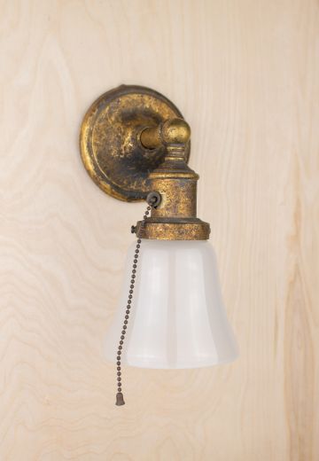 Distressed Brass One Light Wall Sconce