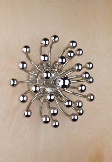 Polished Silver Modern Wall Sconce