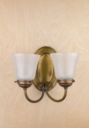 Curved Arm Two Light Wall Sconce