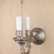 Three Candle Nickel Wall Sconce #0