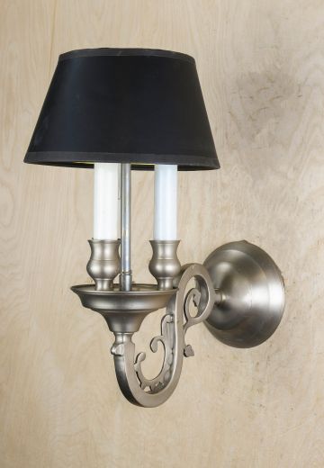 Three Candle Nickel Wall Sconce