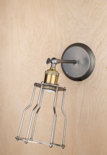 Modern Adjustable Caged Wall Sconce